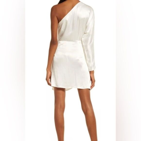 Elliatt Saronic One-Shoulder White Mini Cocktail Dress Size S - Picture 5 of 11